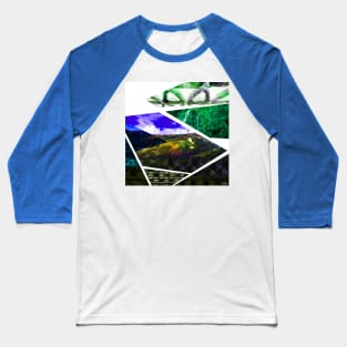 oaxaca the land of mud and green ecopop collage Baseball T-Shirt